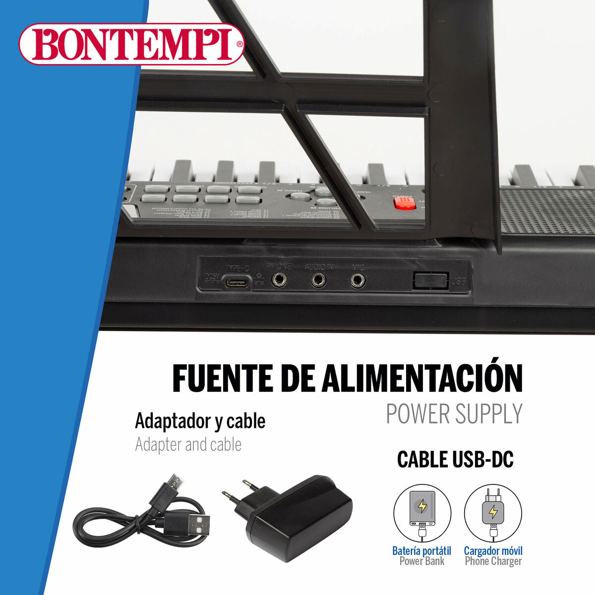 Pian Electronic Bontempi 68 x 88 x 38 cm (2 Unități) - Jucarii si jocuri, Instrumente muzicale pentru copii