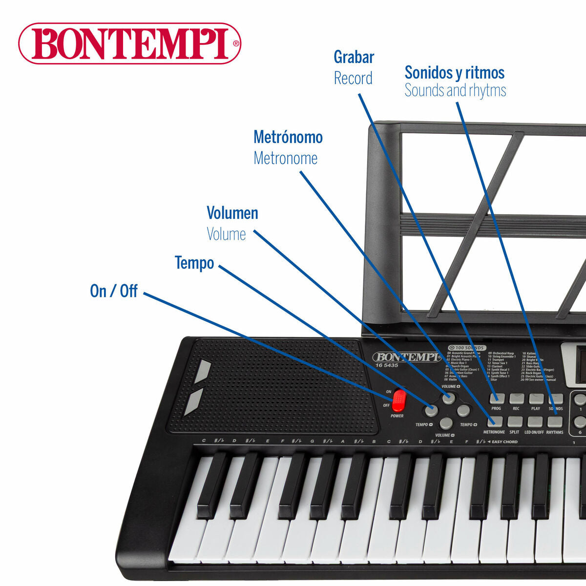 Pian Electronic Bontempi 68 x 88 x 38 cm (2 Unități) - Jucarii si jocuri, Instrumente muzicale pentru copii