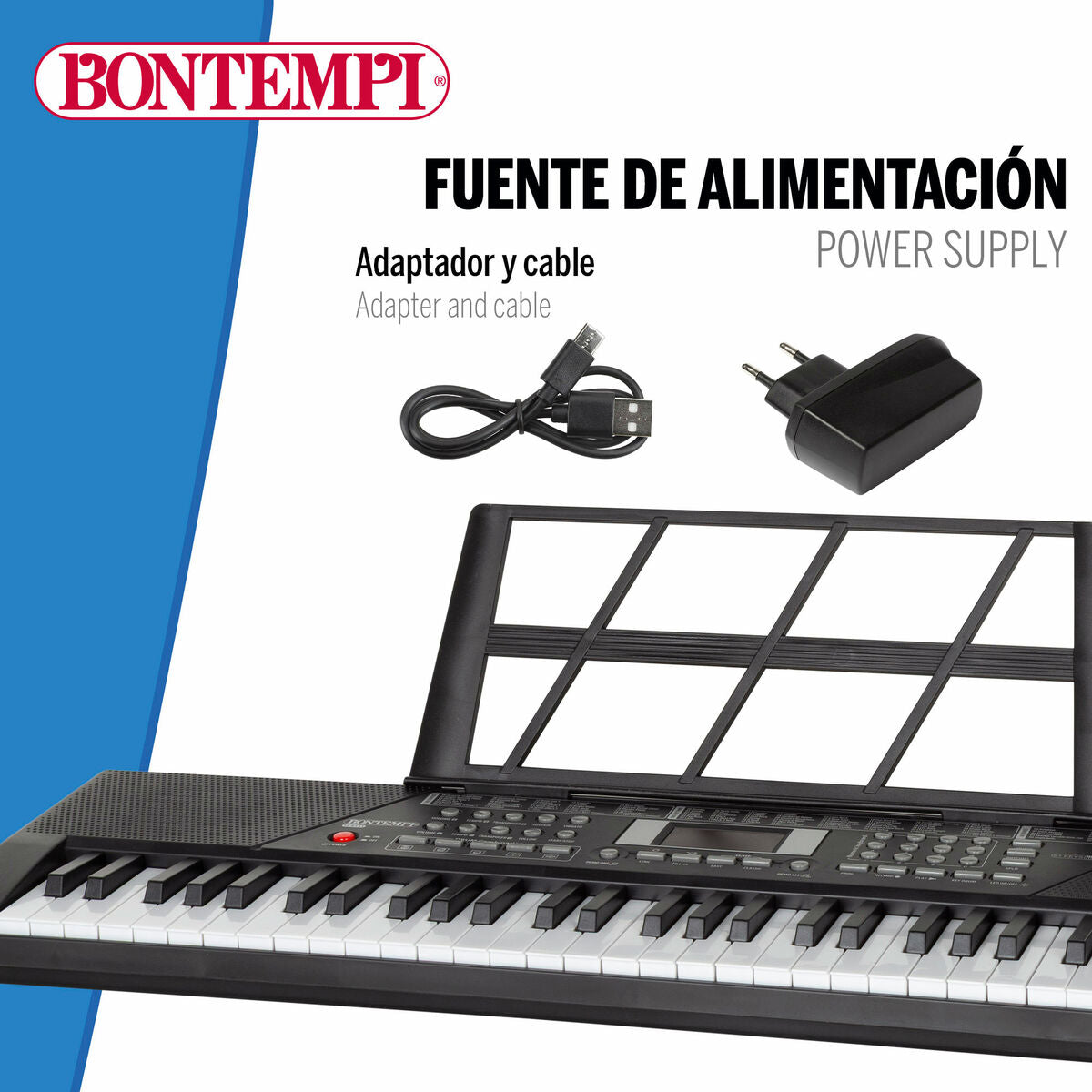 Pian Electronic Bontempi 75 x 20 x 22 cm (2 Unități) - Jucarii si jocuri, Instrumente muzicale pentru copii