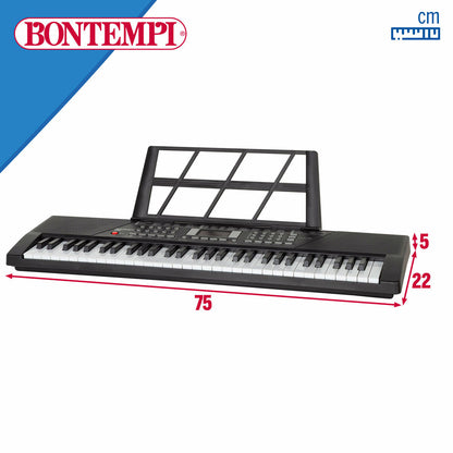 Pian Electronic Bontempi 75 x 20 x 22 cm (2 Unități) - Jucarii si jocuri, Instrumente muzicale pentru copii