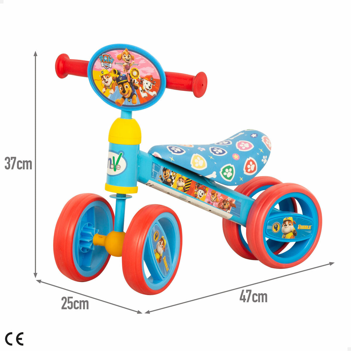 Triciclu The Paw Patrol 47 x 37 x 25 cm (2 Unități) - Jucarii si jocuri, În aer liber și sport
