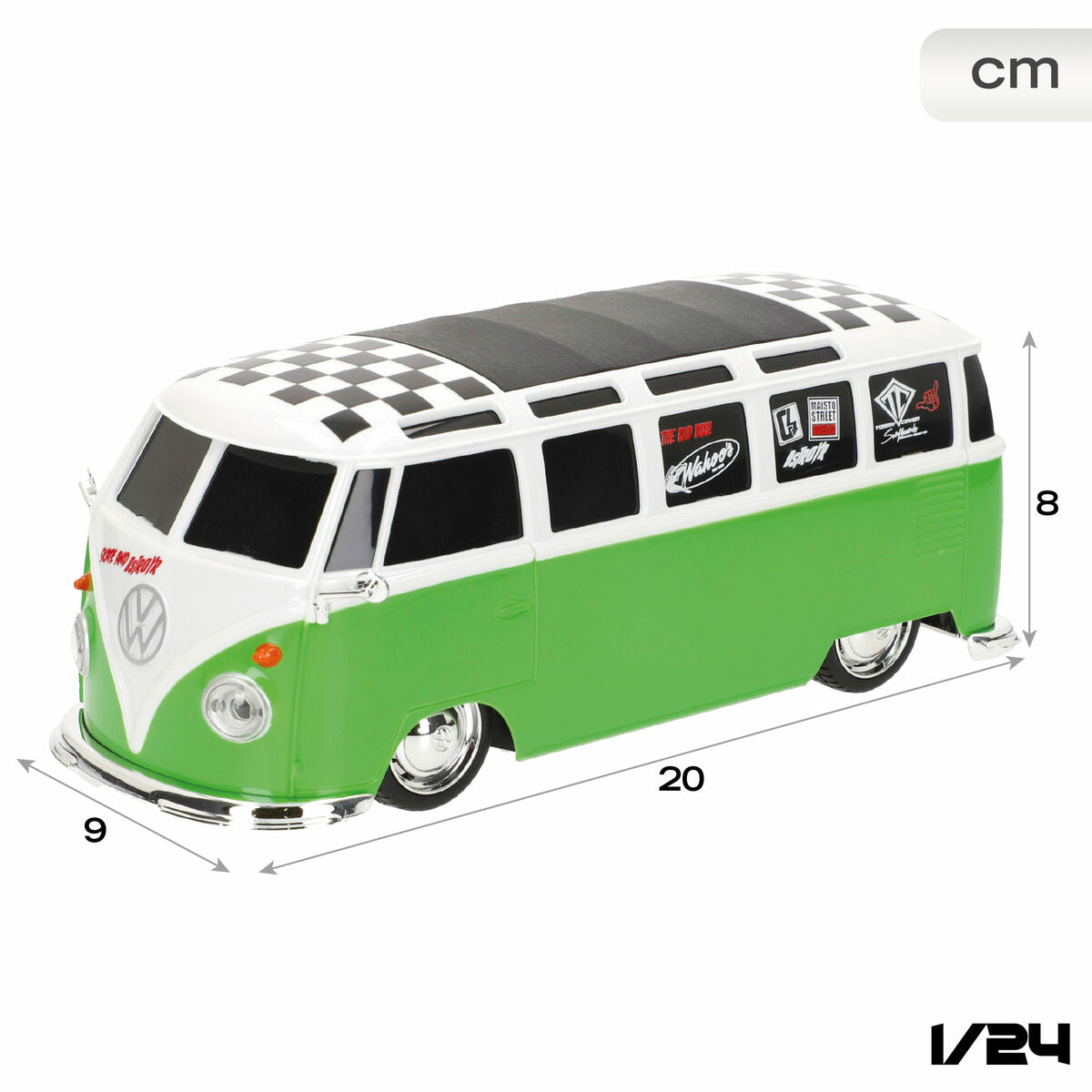 Mașină Radio Control Volkswagen COMBI 20 x 8 x 9 cm (4 Unități) - Jucarii si jocuri, Vehicule