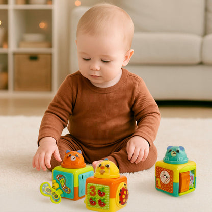 Blocuri Stivuibile Winfun 8,5 X 25 X 8,5 CM (6 Unități) - Bebelus, Jucăriile copilăriei timpurii