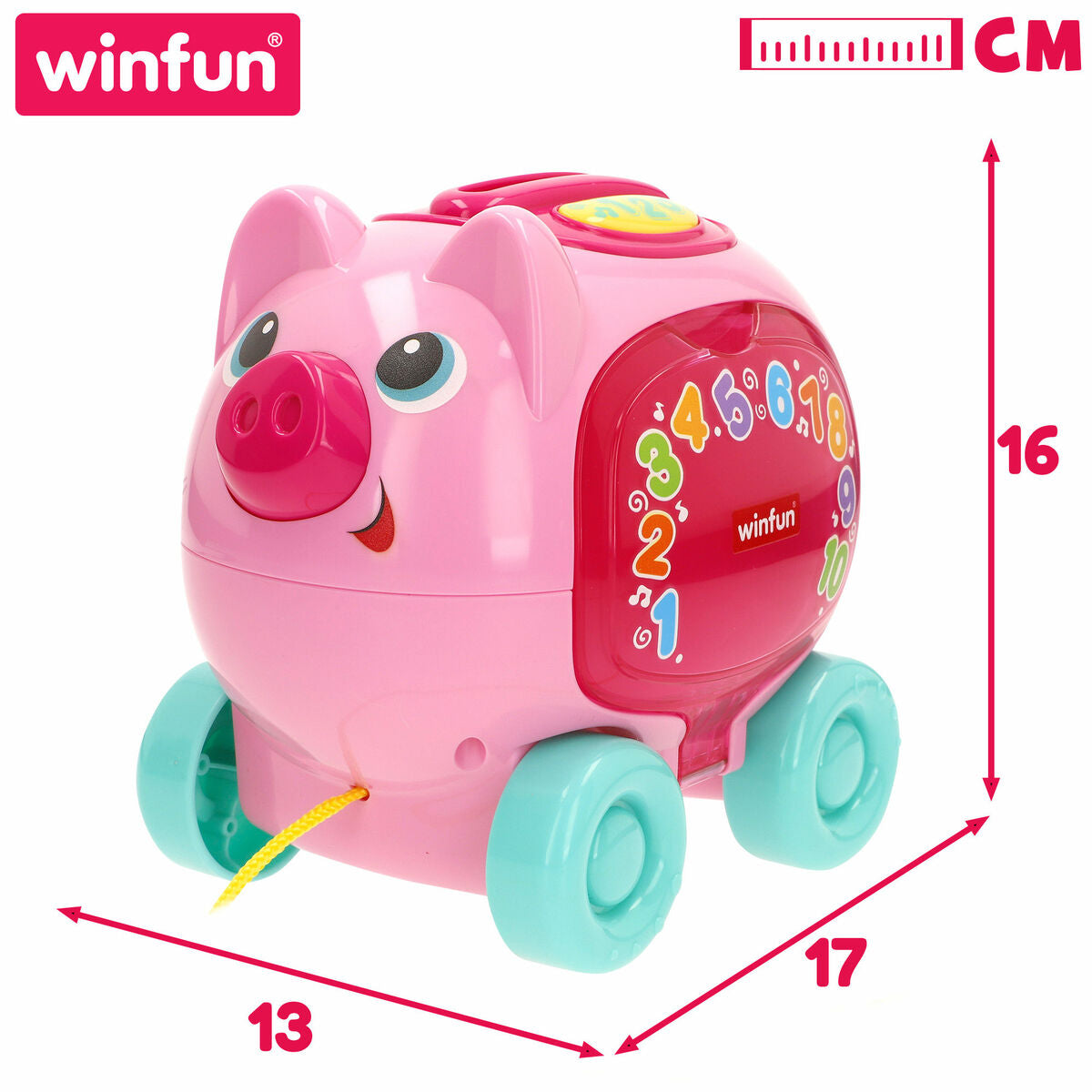 Jucărie de tras și împins Winfun 17 x 16 x 13 cm (4 Unități) - Bebelus, Jucăriile copilăriei timpurii