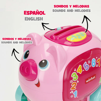 Jucărie de tras și împins Winfun 17 x 16 x 13 cm (4 Unități) - Bebelus, Jucăriile copilăriei timpurii