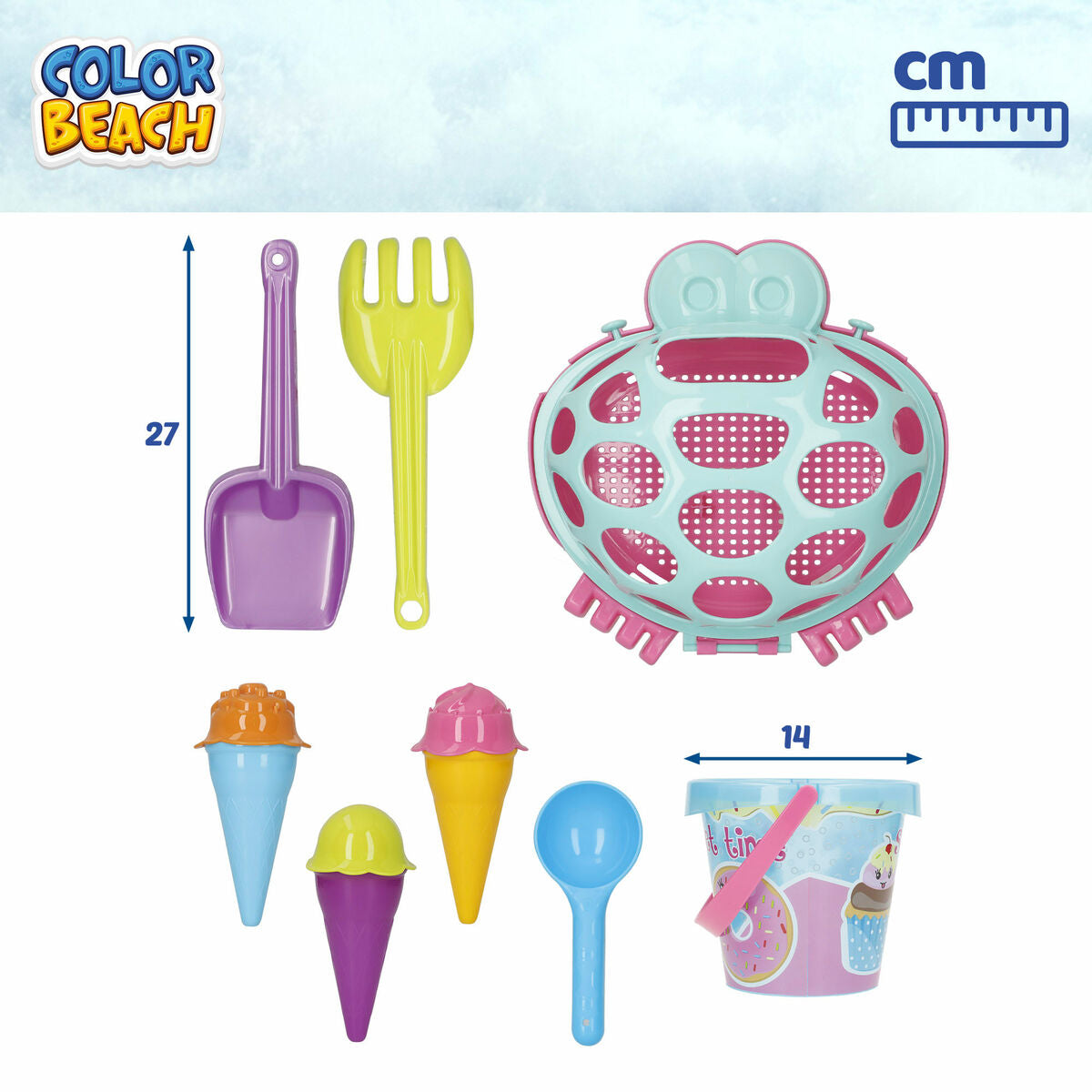 Set de jucării de plajă Colorbaby 48 X 16 X 32 CM (6 Unități) - Jucarii si jocuri, În aer liber și sport