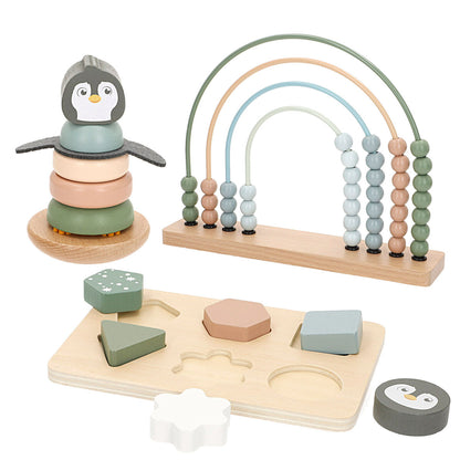 Joc din lemn Woomax 22 x 22 x 6 cm (2 Unități) - Bebelus, Jucăriile copilăriei timpurii