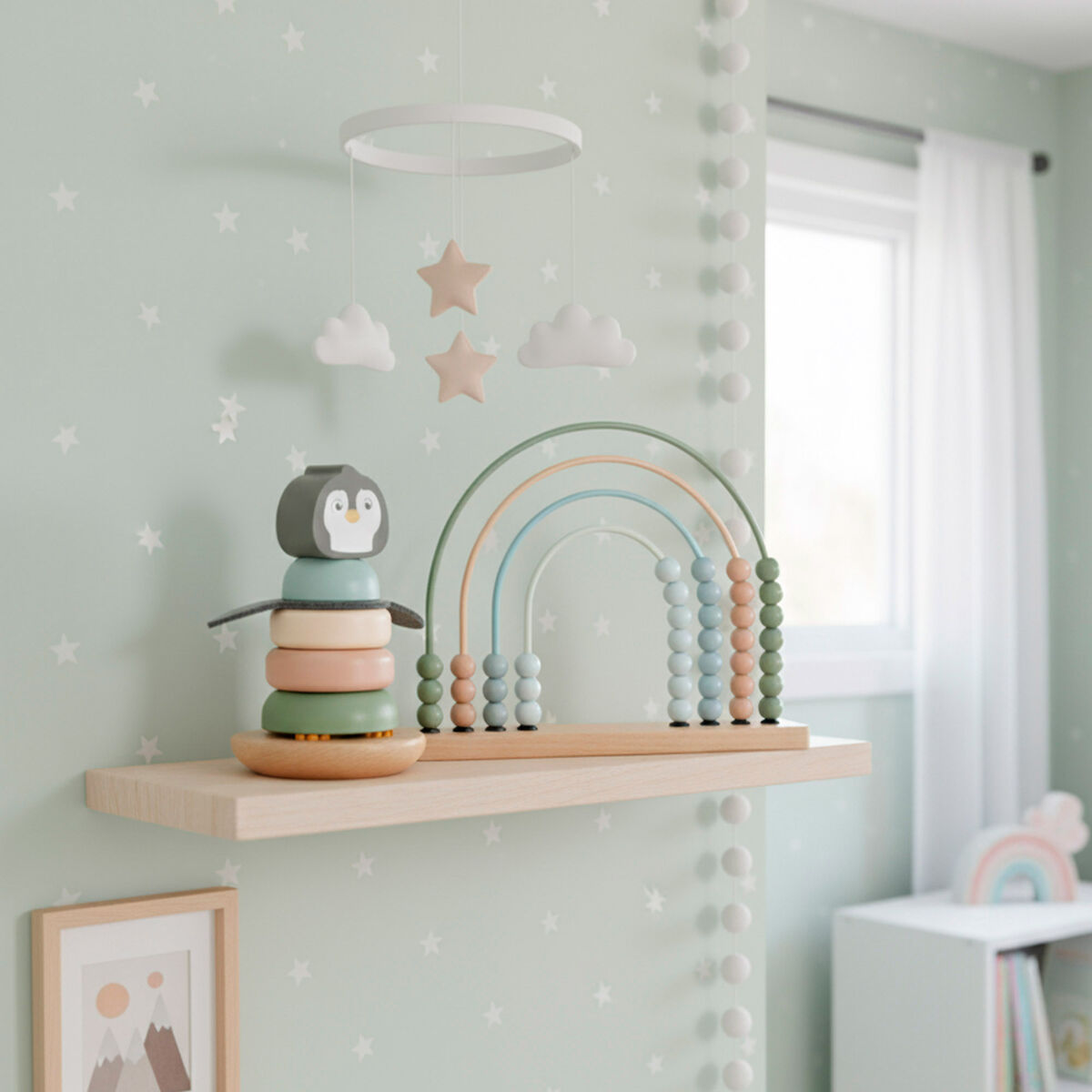 Joc din lemn Woomax 22 x 22 x 6 cm (2 Unități) - Bebelus, Jucăriile copilăriei timpurii