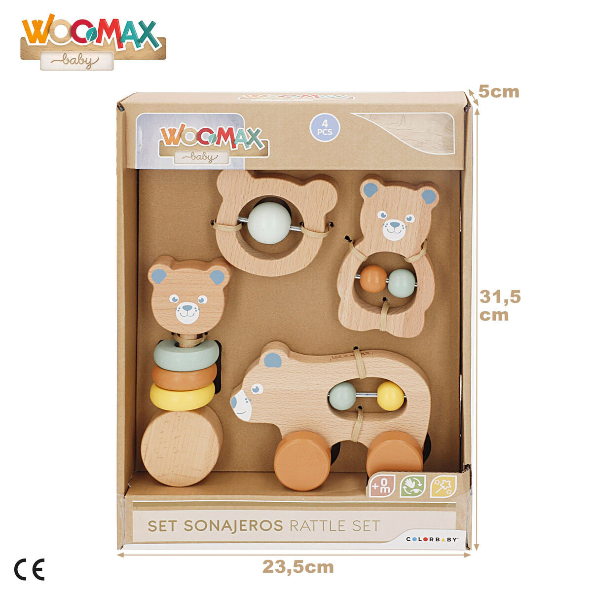 Set de clopoței Woomax 13,5 X 9,5 X 4,5 CM (4 Unități) - Bebelus, Jucăriile copilăriei timpurii