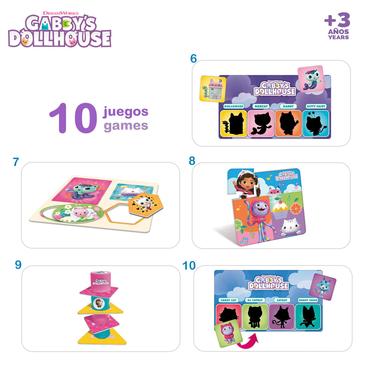 Domino Gabby's Dollhouse (6 Unități) - Jucarii si jocuri, Jocuri și accesorii