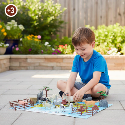 Set de Animale de Fermă Colorbaby Plastic 14 x 10 x 5 cm (4 Unități) - Jucarii si jocuri, Păpuși și figurine