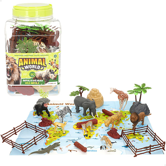 Set de Animale Sălbatice Colorbaby Plastic 15 x 10 x 8 cm (4 Unități) - Jucarii si jocuri, Păpuși și figurine