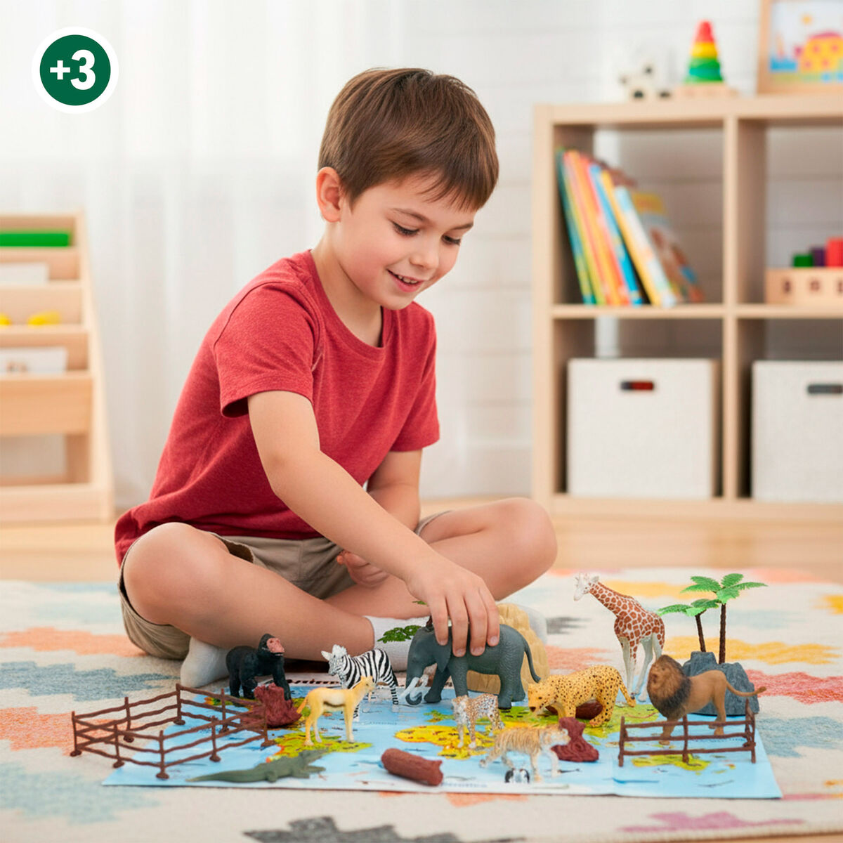 Set de Animale Sălbatice Colorbaby Plastic 15 x 10 x 8 cm (4 Unități) - Jucarii si jocuri, Păpuși și figurine