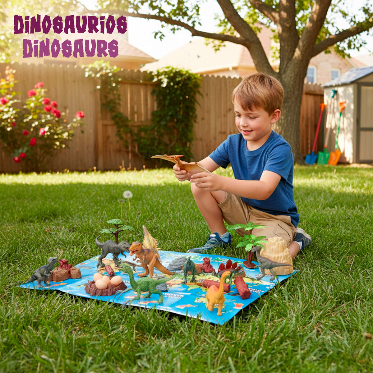 Set de Dinozauri Colorbaby 18 x 10 x 6 cm 30 Piese 4 Unități - Jucarii si jocuri, Păpuși și figurine