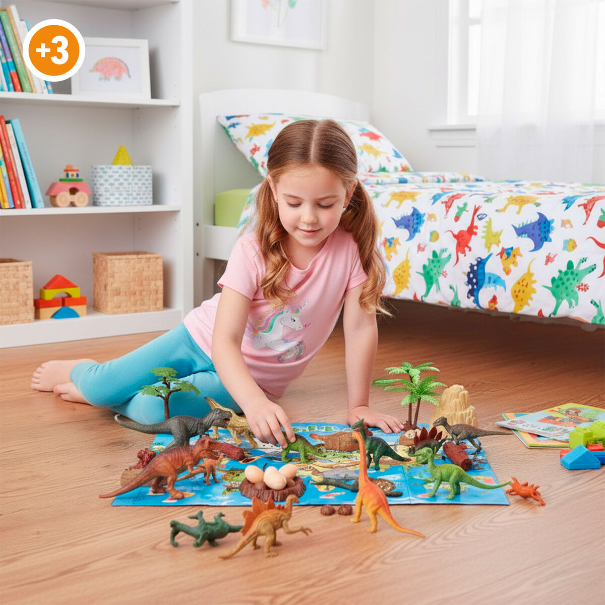 Set de Dinozauri Colorbaby 18 x 10 x 6 cm 30 Piese 4 Unități - Jucarii si jocuri, Păpuși și figurine