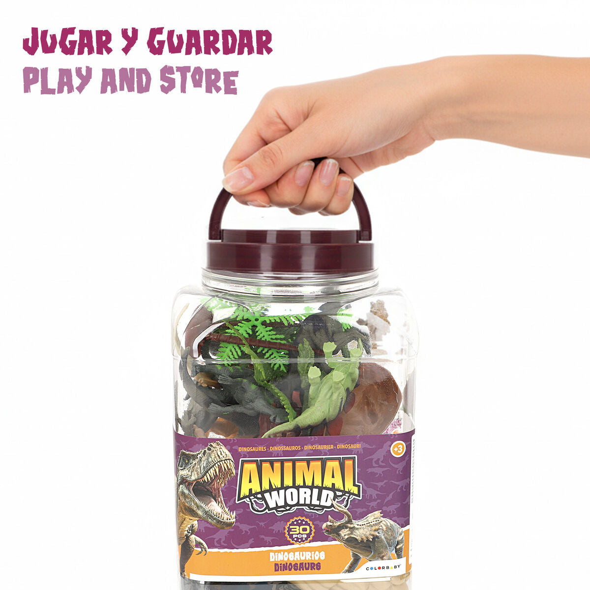 Set de Dinozauri Colorbaby 18 x 10 x 6 cm 30 Piese 4 Unități - Jucarii si jocuri, Păpuși și figurine