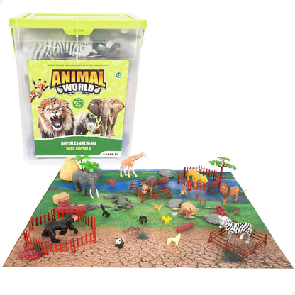 Set de Animale Sălbatice Colorbaby Plastic 13 x 12 x 5 cm (4 Unități) - Jucarii si jocuri, Păpuși și figurine