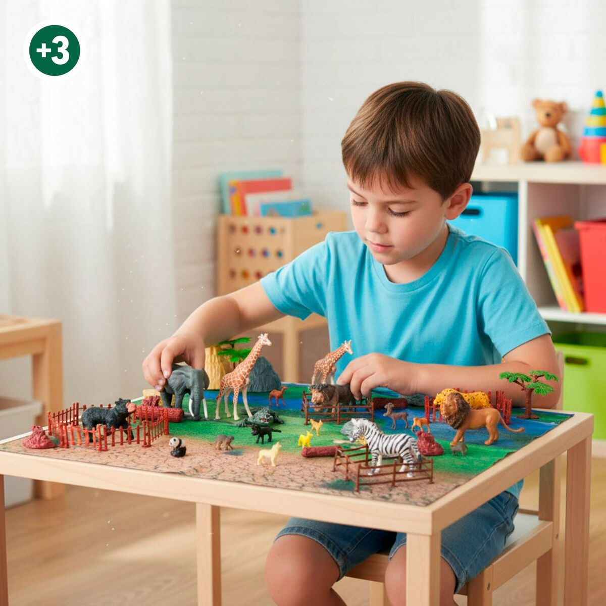 Set de Animale Sălbatice Colorbaby Plastic 13 x 12 x 5 cm (4 Unități) - Jucarii si jocuri, Păpuși și figurine