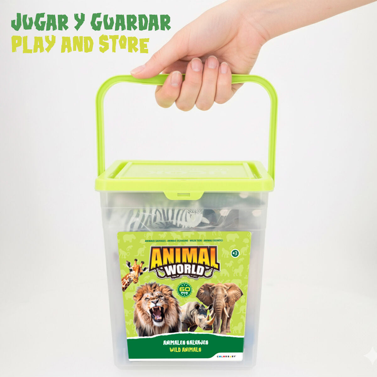 Set de Animale Sălbatice Colorbaby Plastic 13 x 12 x 5 cm (4 Unități) - Jucarii si jocuri, Păpuși și figurine
