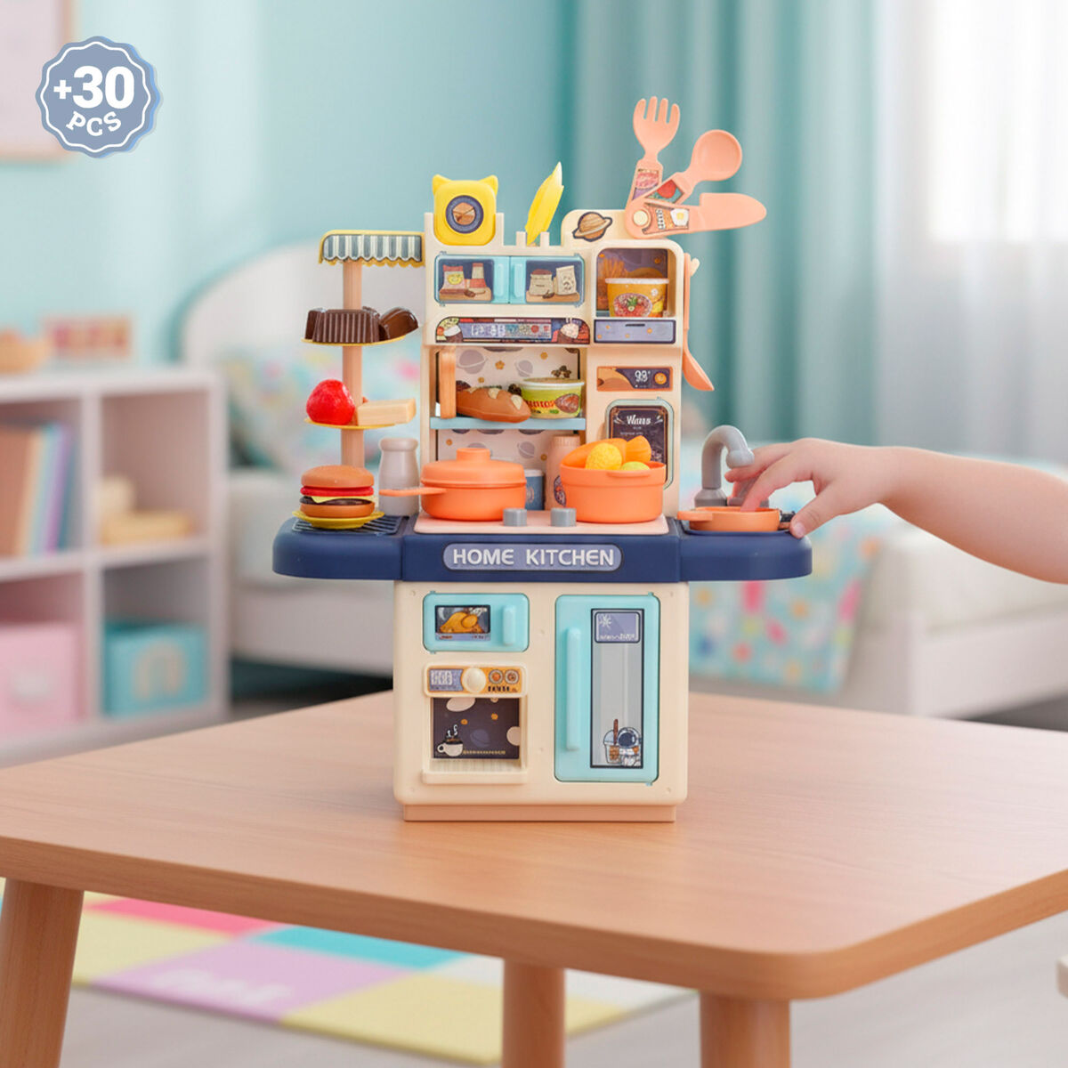 Bucătărie de Jucărie Colorbaby 30 X 33 X 12 CM 30 Piese (4 Unități) - Jucarii si jocuri, Imitații de jocuri