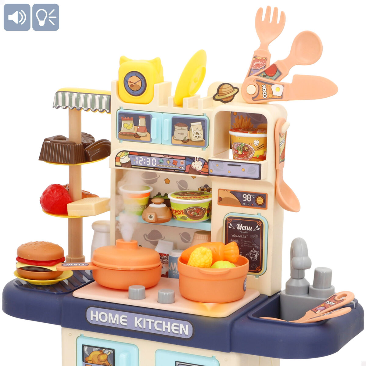 Bucătărie de Jucărie Colorbaby 30 X 33 X 12 CM 30 Piese (4 Unități) - Jucarii si jocuri, Imitații de jocuri
