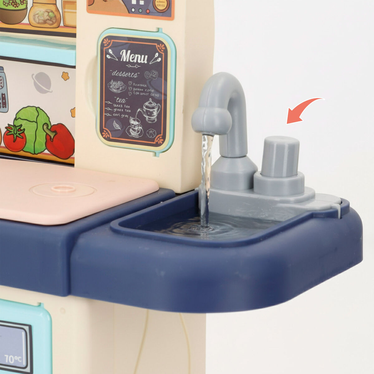 Bucătărie de Jucărie Colorbaby 30 X 33 X 12 CM 30 Piese (4 Unități) - Jucarii si jocuri, Imitații de jocuri