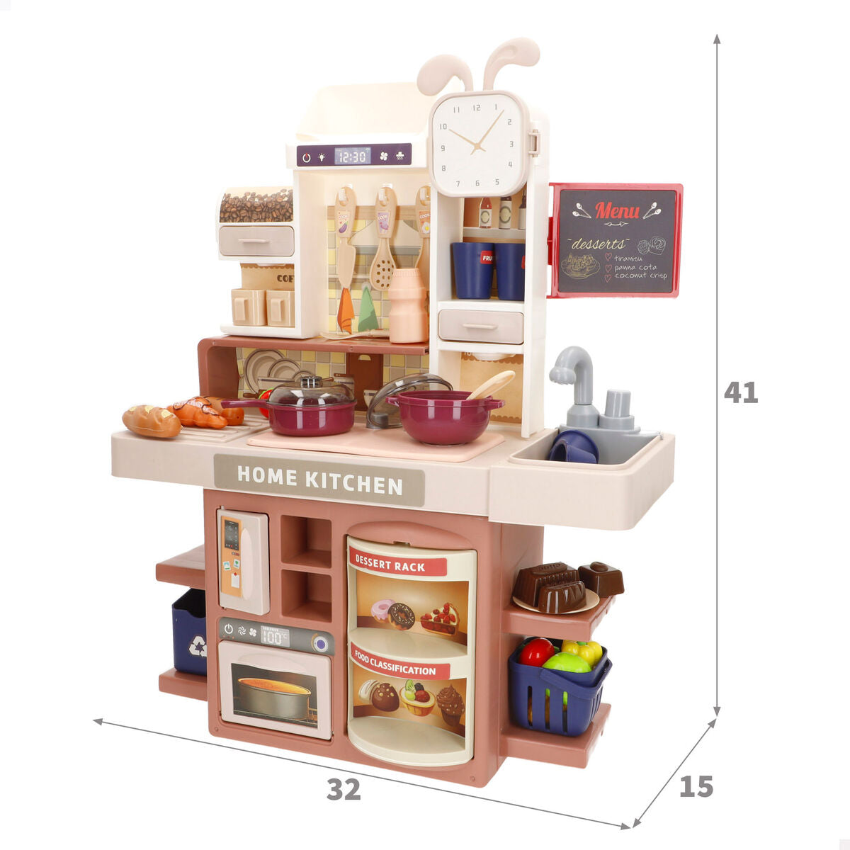 Bucătărie de Jucărie Colorbaby 32 X 41 X 15 CM 35 Piese (4 Unități) - Jucarii si jocuri, Imitații de jocuri