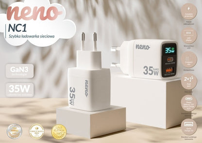 Adaptor priza 35W cu incarcare rapida si protectie supracurent