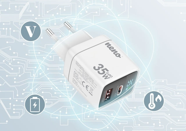 Adaptor priza 35W cu incarcare rapida si protectie supracurent