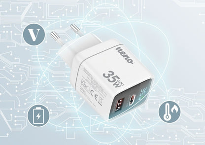 Adaptor priza 35W cu incarcare rapida si protectie supracurent