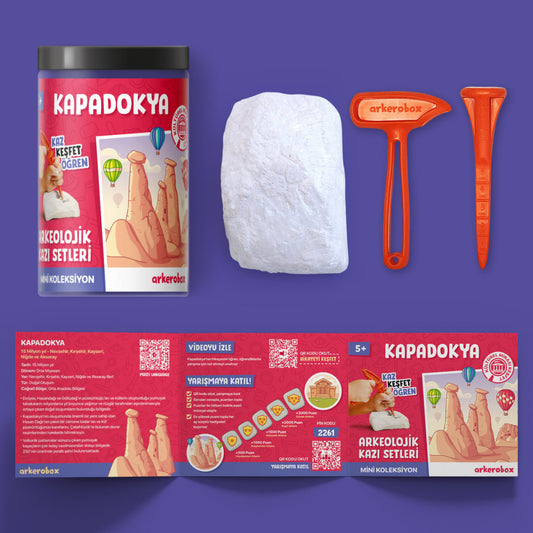 Arkerobox - Mini set arheologic educational si puzzle 3D, Cappadocia - Mini set arheologic educational si puzzle 3D