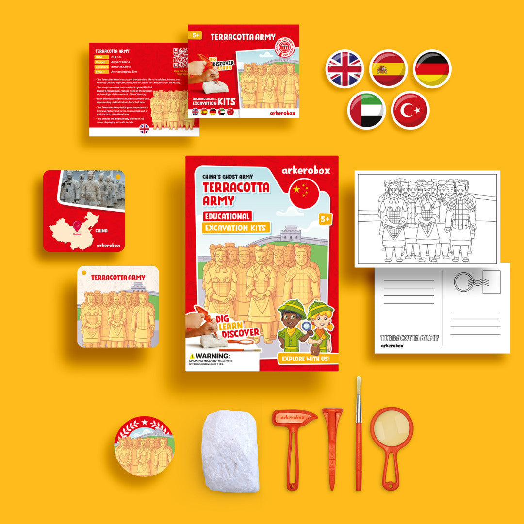Arkerobox - Set arheologic educational si puzzle 3D, Armata de teracota