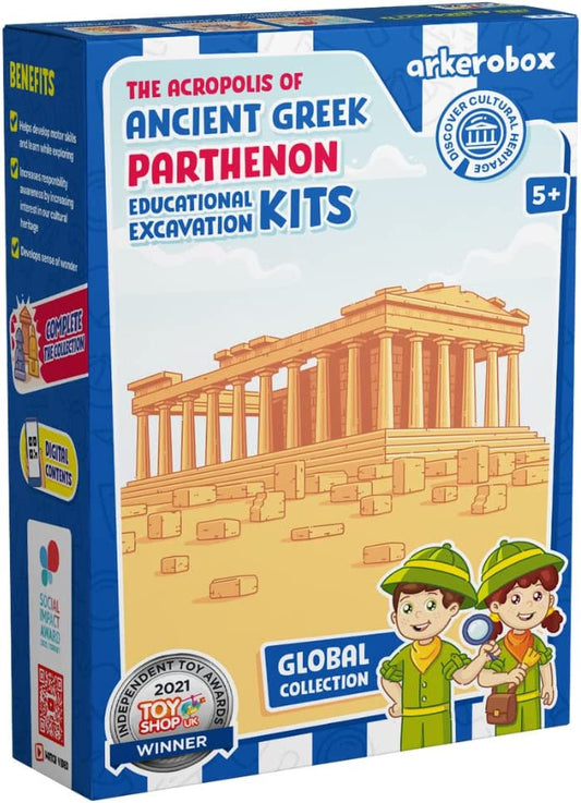 Arkerobox - Set arheologic educational si puzzle 3D, Grecia antica, Parthenon - Set arheologic educational si puzzle 3D