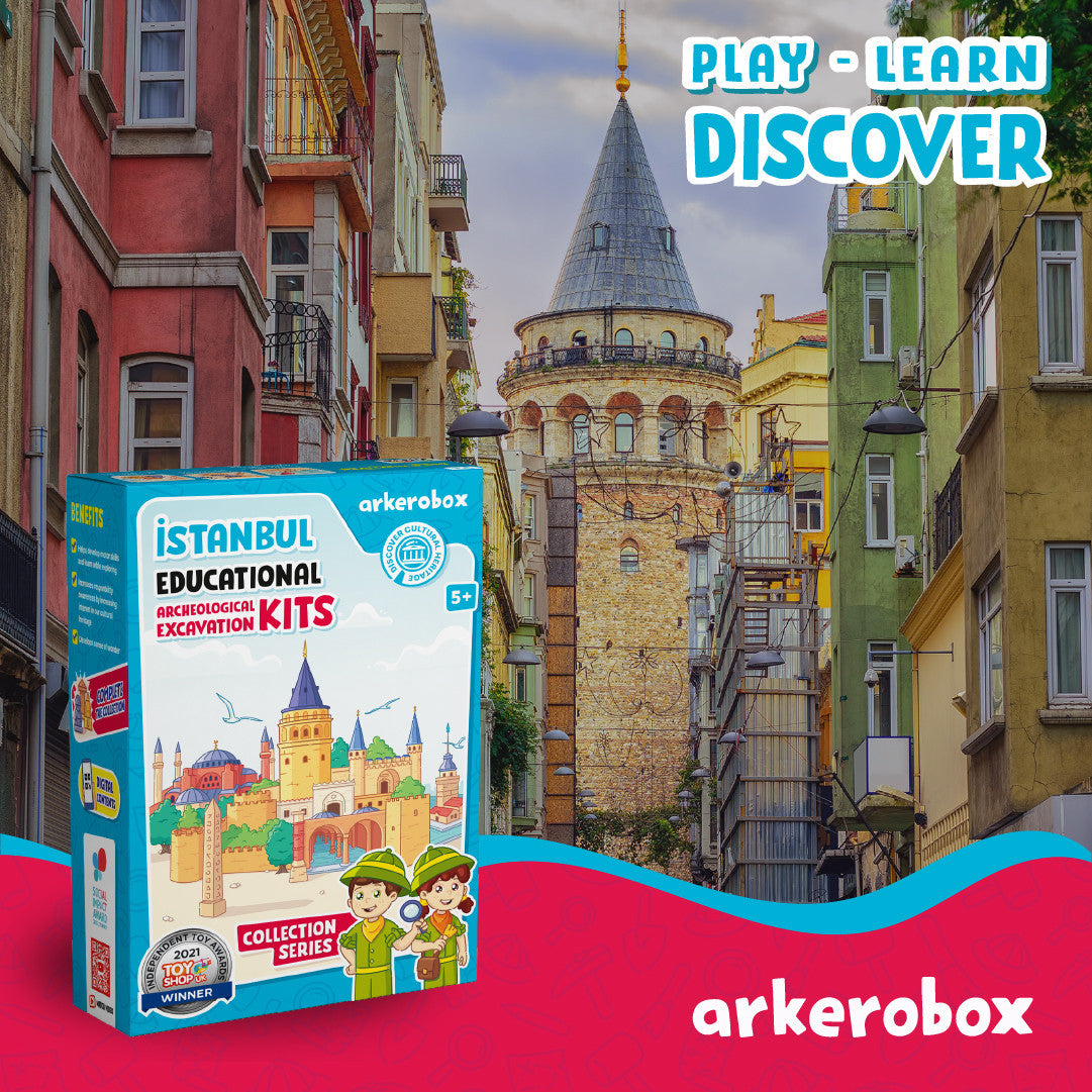 Arkerobox - Set arheologic educational si puzzle 3D, Istanbul, Turnul Galata