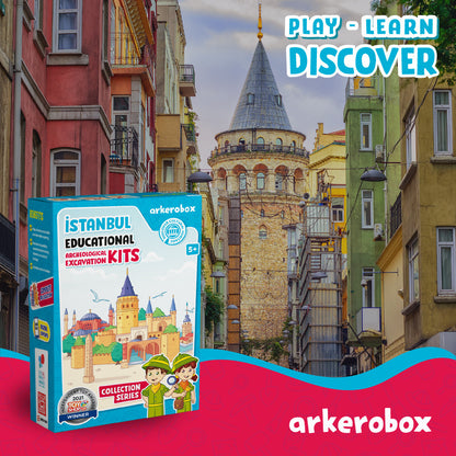 Arkerobox - Set arheologic educational si puzzle 3D, Istanbul, Turnul Galata
