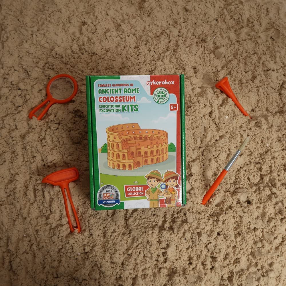 Arkerobox - Set arheologic educational si puzzle 3D, Roma antica, Colosseum