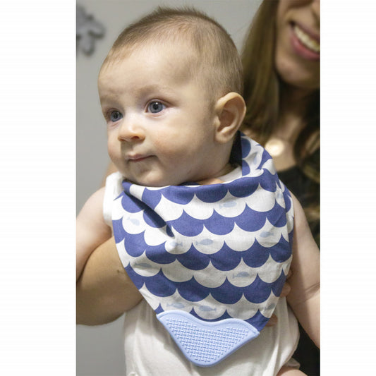 Baveta BabyJem tip bandana cu jucarie dentitie - Baveta