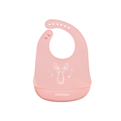 Baveta din silicon Smekke, Skiddou, Keep Pink, Roz