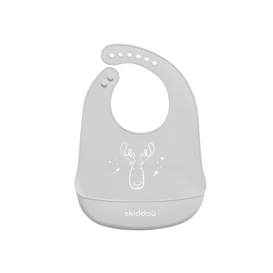 Baveta din silicon Smekke, Skiddou, Normandic dream, Gri