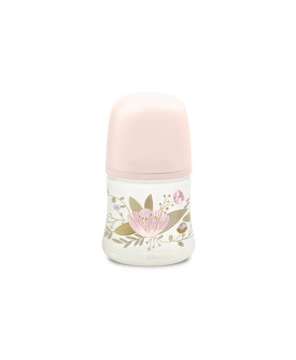 Biberon 150 ml tetină fiziologică SX Pro cu debit lent Roz Gold Premium