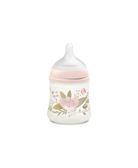 Biberon 150 ml tetină fiziologică SX Pro cu debit lent Roz Gold Premium