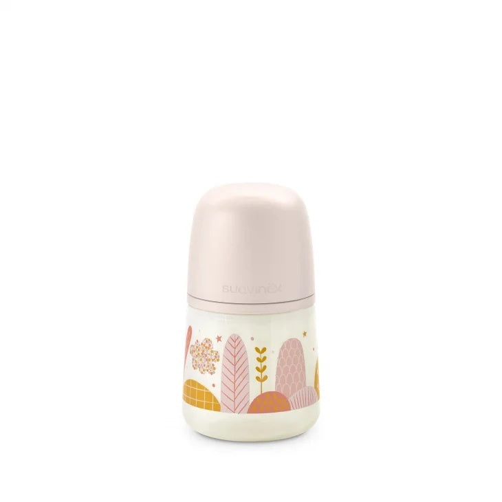 Biberon 150 ml tetină fiziologică SX Pro debit lent roz Dreams