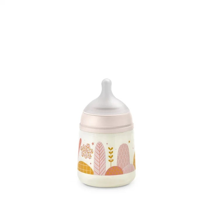 Biberon 150 ml tetină fiziologică SX Pro debit lent roz Dreams