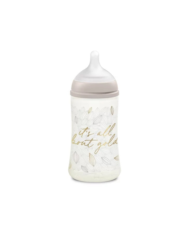 Biberon 270 ml tetină fiziologică SX Pro cu debit mediu Gri Gold Premium