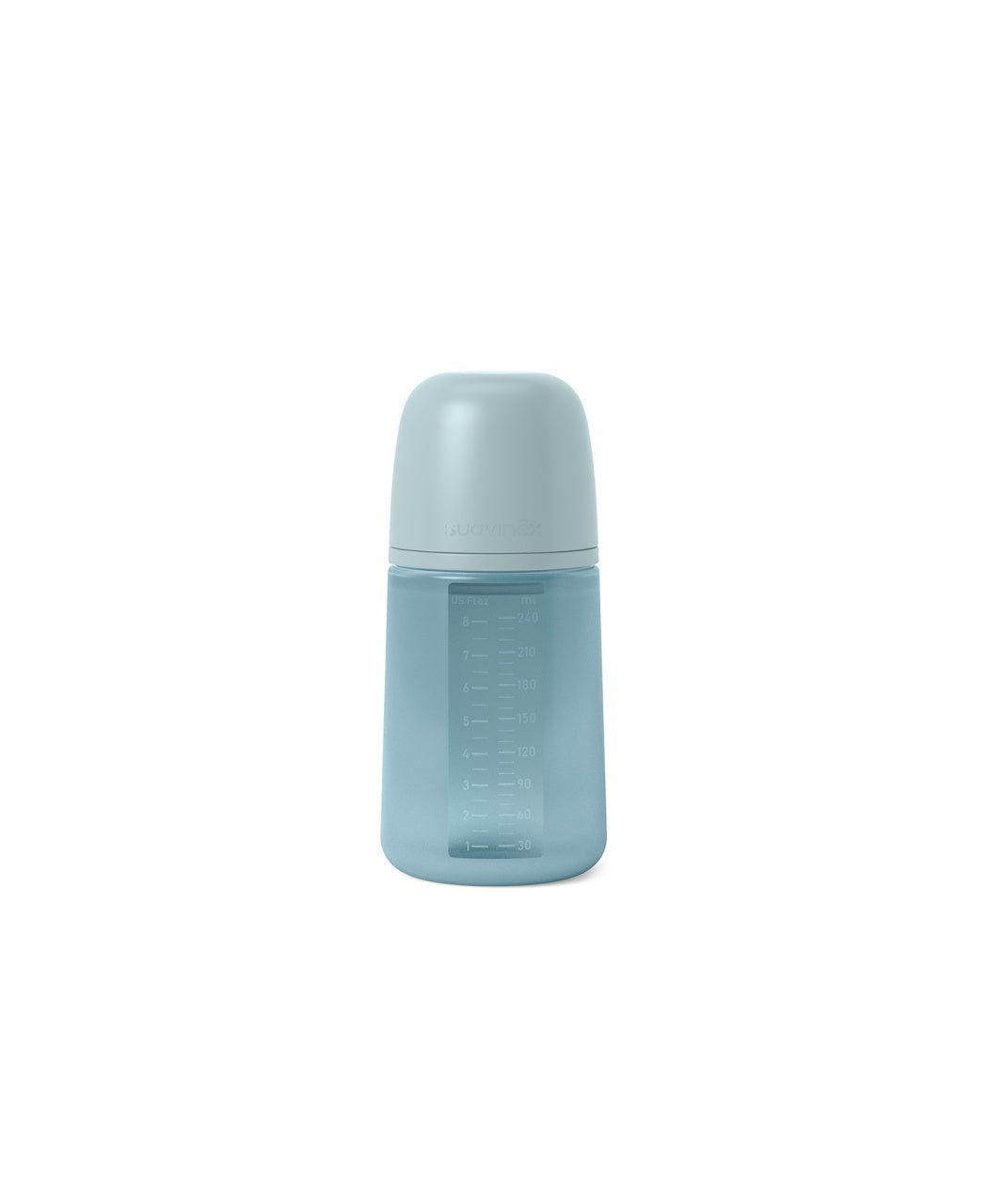 Biberon din silicon, 240ml, Colour Essence SX Pro debit mediu, albastru