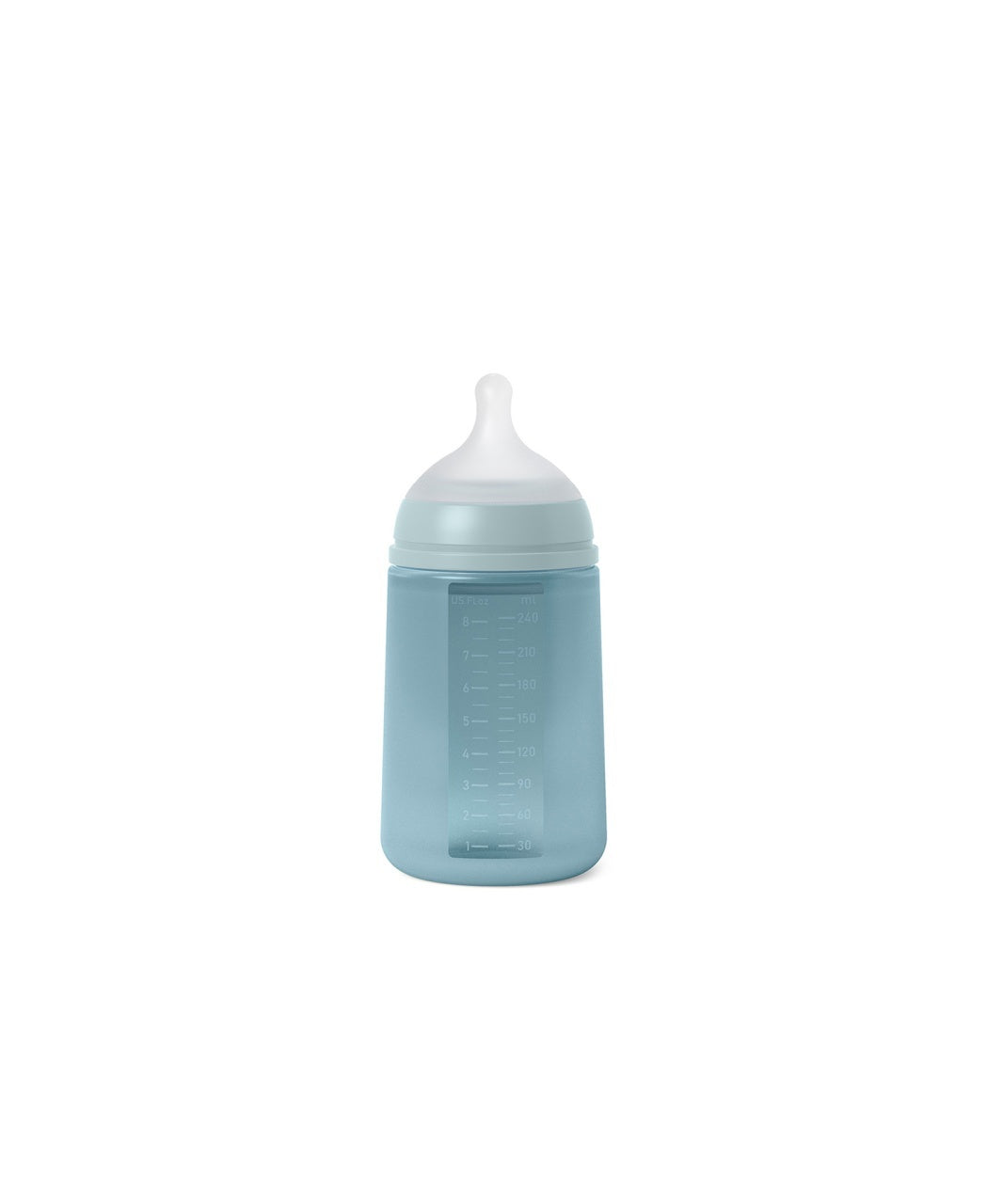 Biberon din silicon, 240ml, Colour Essence SX Pro debit mediu, albastru