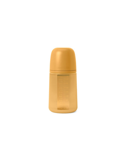 Biberon din silicon, 240ml, Colour Essence SX Pro debit mediu, galben muștar