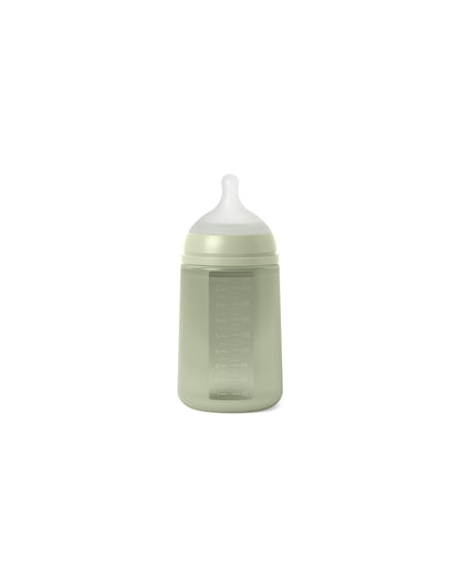 Biberon din silicon, 240ml, Colour Essence SX Pro debit mediu, verde