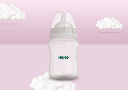 Biberon Neno 150 ml cu tetina silicon, anti-colici, debit lent