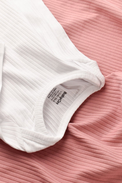 Body Bebe Unisex cu maneca lunga din 95% bumbac organic cu 5% elastan - Alb, BabyCosy